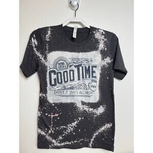 Bella Canvas Size Small Black Gray  T Shirt Tryna Catch A Good Time Even If